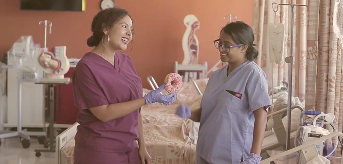 Two medical assistants in a clinic